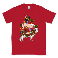 Red stacked christmas farm animals Classic Tee - Artiststas