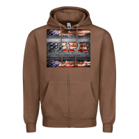 Chestnut papa metal and american flag tumbler Zipper Hoodie - BarkalooDesign