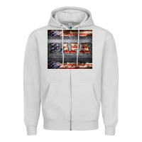Dove Grey papa metal and american flag tumbler Zipper Hoodie - BarkalooDesign