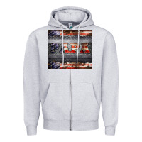 Heather Grey papa metal and american flag tumbler Zipper Hoodie - BarkalooDesign