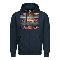 Navy papa metal and american flag tumbler Zipper Hoodie - BarkalooDesign
