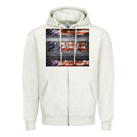 Oatmeal Heather papa metal and american flag tumbler Zipper Hoodie - BarkalooDesign