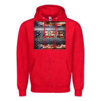 Red papa metal and american flag tumbler Zipper Hoodie - BarkalooDesign