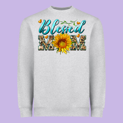 Blessed Mom With Sunflower Heavyweight Sweatshirt Designed By Artiststas