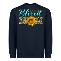 Navy blessed mom with sunflower Heavyweight Sweatshirt - Artiststas
