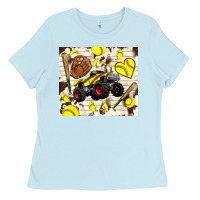 Baby Blue softball crusher Ladies Tee - TumblerDesignByShophia