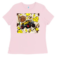 Bubblegum Pink softball crusher Ladies Tee - TumblerDesignByShophia