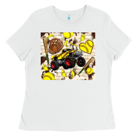 White softball crusher Ladies Tee - TumblerDesignByShophia
