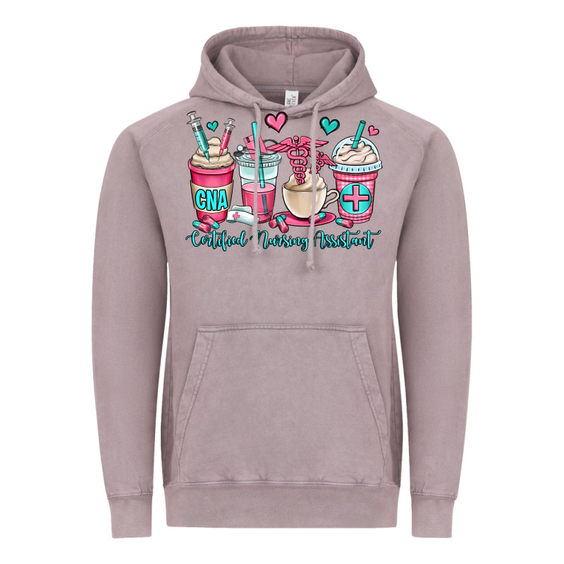 Cna Certified Nursing Assistant Coffee Cups Vintage Hoodie by OliviaCreatesArt | Teevron