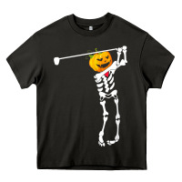 Asphalt Golf Skeleton Pumpkin Halloween Shirt Heavy Core Tee - maiPhamDesign