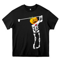 Golf Skeleton Pumpkin Halloween Shirt Heavy Core Tee | Teevron