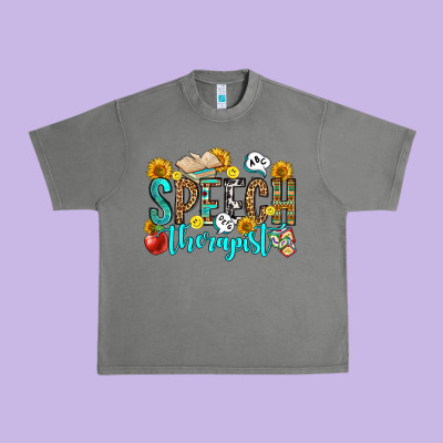 Speech Therapist Urban Heavy Tee Designed By Oliviacreatesart