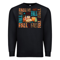 Black fall fall  amd pumpkins Premium Sweatshirt - AdoDesignShop