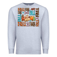 Heather Grey fall fall  amd pumpkins Premium Sweatshirt - AdoDesignShop