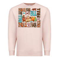 Pale Pink fall fall  amd pumpkins Premium Sweatshirt - AdoDesignShop