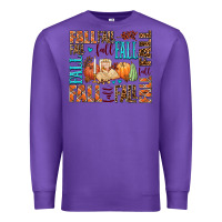 Purple fall fall  amd pumpkins Premium Sweatshirt - AdoDesignShop