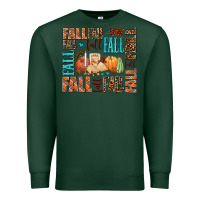 Sports Green fall fall  amd pumpkins Premium Sweatshirt - AdoDesignShop