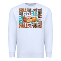 White fall fall  amd pumpkins Premium Sweatshirt - AdoDesignShop
