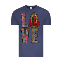 Vintage Denim love lady of guadalupe Vintage Tee - Jasminsmagicworld