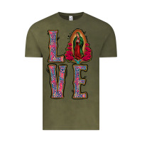 Vintage Olive love lady of guadalupe Vintage Tee - Jasminsmagicworld