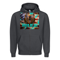 Smoke papa bear american flag  tumbler Zipper Hoodie - BarkalooDesign