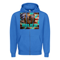 True Royal papa bear american flag  tumbler Zipper Hoodie - BarkalooDesign