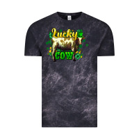 Cloud Black St. Patrick's Day Cow Vintage Tee - HowdyJamesFarm