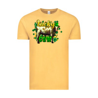 Vintage Mustard St. Patrick's Day Cow Vintage Tee - HowdyJamesFarm
