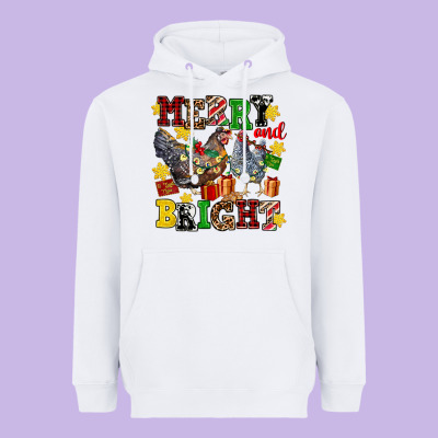Chicken Merry And Bright Heavyweight Hoodie Designed By Adodesignshop