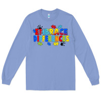 Colony Blue Embrace differences Long Sleeve Tee - FaDigitalArtStudio
