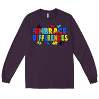 Plum Embrace differences Long Sleeve Tee - FaDigitalArtStudio