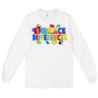 White Embrace differences Long Sleeve Tee - FaDigitalArtStudio