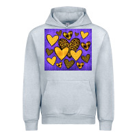 Heather Grey team spirit color purple and gold Urban Hoodie - JahusDesignShop
