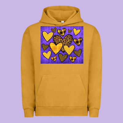 Team Spirit Color Purple And Gold Urban Hoodie Designed By Jahusdesignshop