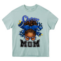 Arona Cheer Mom Afro Messy Bun Heavy Core Tee - texasbilliewilder