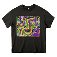 Asphalt mardi gras cowhide Heavy Core Tee - RanaPortraitStore