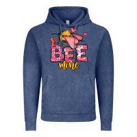 Vintage Denim Bee Mine Valentines Day Vintage Hoodie - OliviaCreatesArt