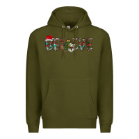 Army Green Believe Christmas Premium Hoodie - CowhideDigitalArt