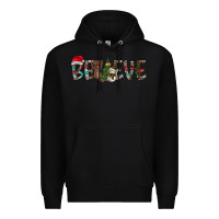 Black Believe Christmas Premium Hoodie - CowhideDigitalArt