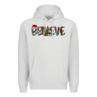 Dove Grey Believe Christmas Premium Hoodie - CowhideDigitalArt