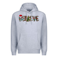 Heather Grey Believe Christmas Premium Hoodie - CowhideDigitalArt