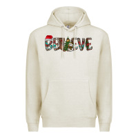 Oatmeal Heather Believe Christmas Premium Hoodie - CowhideDigitalArt