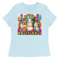Baby Blue easter day rabbit Ladies Tee - TumblerDesignByShophia