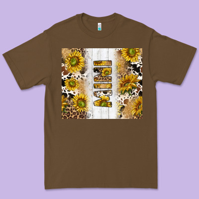 Western Mother's Day Mini With Cowhide And Sunflowers Tumbler Tbs Premium Tee Designed By Tumblerdesignbyshophia