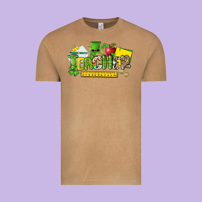Teacher St. Patrick's Day Vintage Tee Designed By Howdyjamesfarm