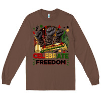Chestnut Juneteenth celebrate freedom Long Sleeve Tee - FaDigitalArtStudio