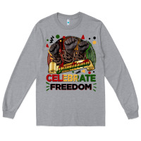 Heather Grey Juneteenth celebrate freedom Long Sleeve Tee - FaDigitalArtStudio
