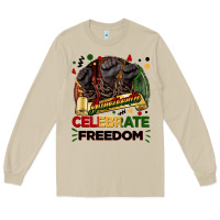 Mushroom Juneteenth celebrate freedom Long Sleeve Tee - FaDigitalArtStudio