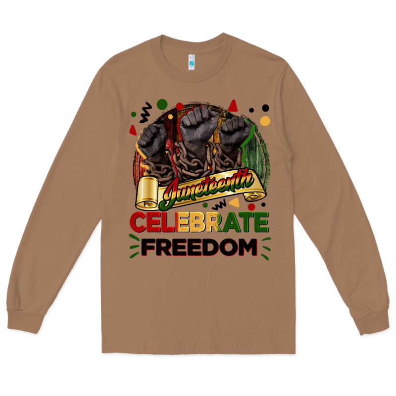 Juneteenth Celebrate Freedom Long Sleeve Tee by FaDigitalArtStudio | Teevron