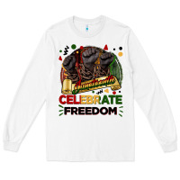 White Juneteenth celebrate freedom Long Sleeve Tee - FaDigitalArtStudio